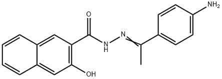 N'-[(E)-1-(4-aminophenyl)ethylidene]-3-hydroxy-2-naphthohydrazide Struktur