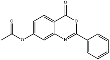 4-oxo-2-phenyl-4H-3,1-benzoxazin-7-yl acetate Struktur