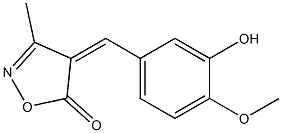 4-(3-hydroxy-4-methoxybenzylidene)-3-methyl-5(4H)-isoxazolone Struktur