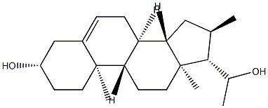 16α-Methylpregn-5-ene-3β,20-diol Struktur