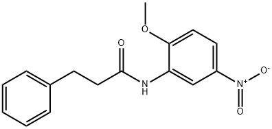 N-(2-methoxy-5-nitrophenyl)-3-phenylpropanamide Struktur