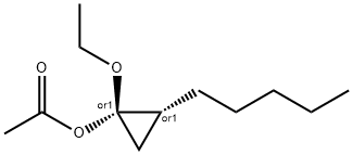 Cyclopropanol, 1-ethoxy-2-pentyl-, acetate, (1R,2R)-rel- (9CI) Struktur