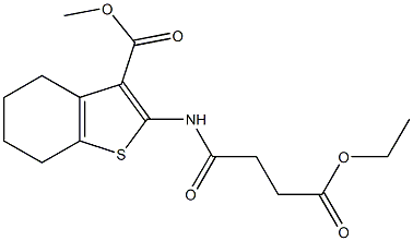 methyl 2-[(4-ethoxy-4-oxobutanoyl)amino]-4,5,6,7-tetrahydro-1-benzothiophene-3-carboxylate Struktur