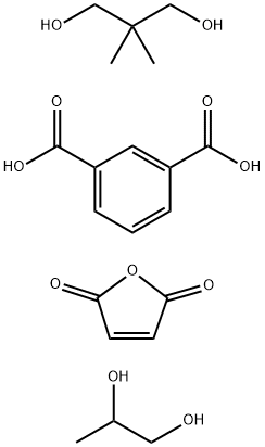 1,3-Benzenedicarboxylic acid, polymer with 2,2-dimethyl-1,3-propanediol, 2,5-furandione and 1,2-propanediol Struktur