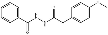 N'-[2-(4-methoxyphenyl)acetyl]benzohydrazide Struktur