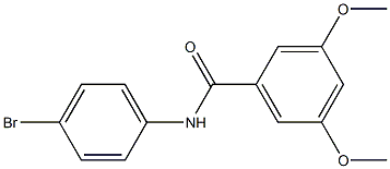 N-(4-bromophenyl)-3,5-dimethoxybenzamide Struktur