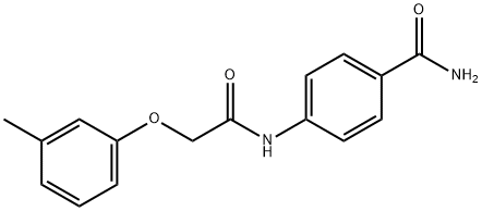 4-{[(3-methylphenoxy)acetyl]amino}benzamide Struktur