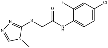 N-(4-chloro-2-fluorophenyl)-2-[(4-methyl-4H-1,2,4-triazol-3-yl)sulfanyl]acetamide Struktur