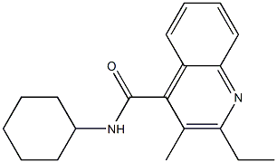 N-cyclohexyl-2-ethyl-3-methylquinoline-4-carboxamide Struktur