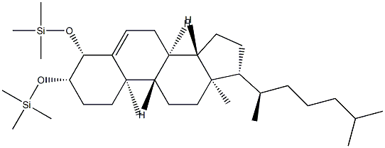 3β,4β-Bis(trimethylsiloxy)cholest-5-ene Struktur