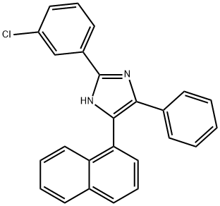 2-(3-chlorophenyl)-4-(1-naphthyl)-5-phenyl-1H-imidazole Struktur