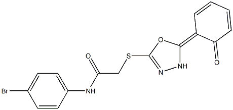 N-(4-bromophenyl)-2-{[5-(2-hydroxyphenyl)-1,3,4-oxadiazol-2-yl]sulfanyl}acetamide Struktur