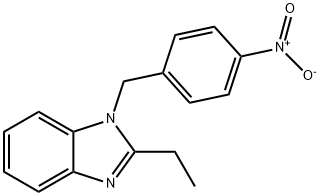 2-ethyl-1-{4-nitrobenzyl}-1H-benzimidazole Struktur