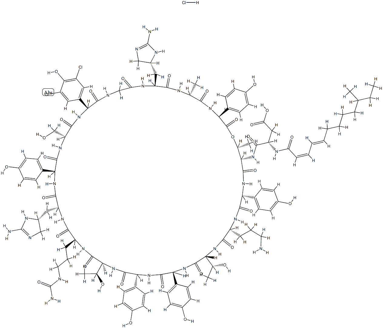 Enduracidin B hydrochloride  Struktur