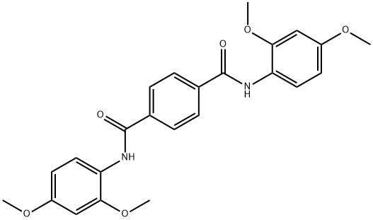 1-N,4-N-bis(2,4-dimethoxyphenyl)benzene-1,4-dicarboxamide Struktur