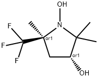 3-Pyrrolidinol, 1-hydroxy-2,2,5-trimethyl-5-(trifluoromethyl)-, (3R,5S)-rel- (9CI) Struktur