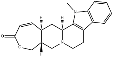 (3β,15β,20α)-16,17-Didehydro-1-methyl-17a-homo-18-oxayohimban-17a-one Struktur