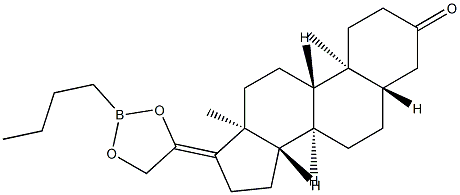 20,21-[(Butylboranediyl)bis(oxy)]-5α-pregn-17(20)-en-3-one Struktur