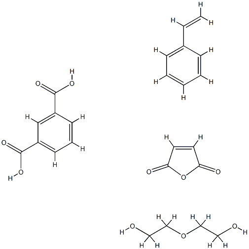 1,3-Benzenedicarboxylic acid, polymer with ethenylbenzene, 2,5-furandione and 2,2'-oxybis[ethanol] Struktur