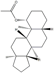 1β-Acetoxy-5α-androstane Struktur