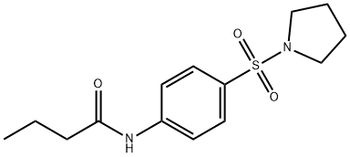 N-[4-(1-pyrrolidinylsulfonyl)phenyl]butanamide Struktur