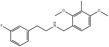 N-(2,4-dimethoxy-3-methylbenzyl)-2-(3-fluorophenyl)ethanamine Struktur