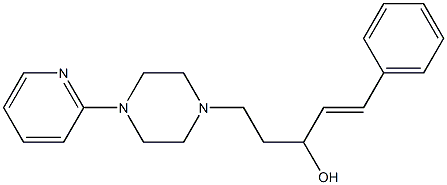 α-(2-Phenylethenyl)-4-(2-pyridyl)-1-piperazine-1-propanol Struktur