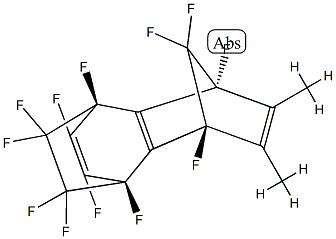 1,2,3,4,5,8,9,9,10,10,11,11-Dodecafluoro-1,4,5,8-tetrahydro-6,7-dimethyl-1α,4α-ethano-5β,8β-methanonaphthalene Struktur