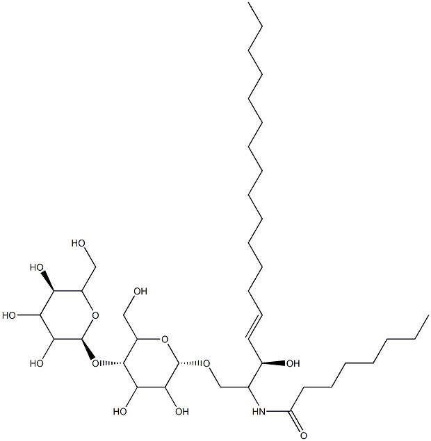 D-lactosyl--1,1' N-octanoyl-D-erythro-sphingosine Struktur