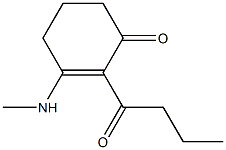 2-Cyclohexen-1-one,3-(methylamino)-2-(1-oxobutyl)-(9CI) Struktur