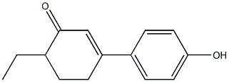 2-Cyclohexen-1-one,6-ethyl-3-(4-hydroxyphenyl)-(9CI) Struktur