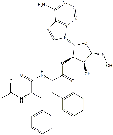 2'-O-(N-acetylphenylalanylphenylalanine)adenosine Struktur