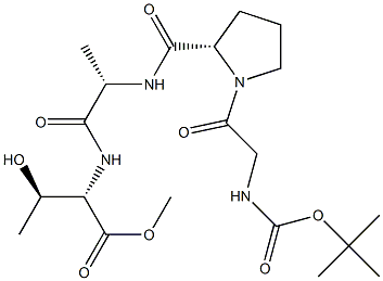 N-t-BuOCO-Gly-L-Pro-L-Ala-L-Thr-OMe Struktur