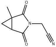 3-Azabicyclo[3.1.0]hexane-3-acetonitrile,1-methyl-2,4-dioxo-(9CI) Struktur