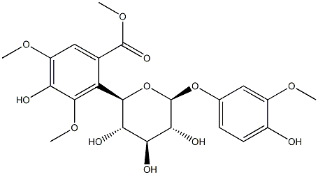 4-Hydroxy-3-methoxyphenyl O-beta-D-(6'-O-syringate)glucopyraside