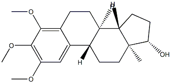 2,3,4-Trimethoxyestra-1,3,5(10)-trien-17β-ol Struktur