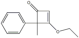 2-Cyclobuten-1-one,3-ethoxy-4-methyl-4-phenyl-(9CI) Struktur