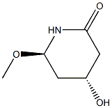 2-Piperidinone, 4-hydroxy-6-methoxy-, (4R,6R)-rel- (9CI) Struktur