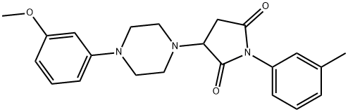 3-[4-(3-methoxyphenyl)piperazin-1-yl]-1-(3-methylphenyl)pyrrolidine-2,5-dione Struktur