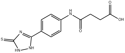 N-[p-(3-Mercapto-1H-1,2,4-triazol-5-yl)phenyl]succinamidic acid Struktur