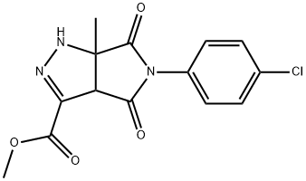 methyl 5-(4-chlorophenyl)-6a-methyl-4,6-dioxo-1,3a,4,5,6,6a-hexahydropyrrolo[3,4-c]pyrazole-3-carboxylate Struktur