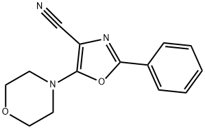 5-morpholin-4-yl-2-phenyl-1,3-oxazole-4-carbonitrile Struktur