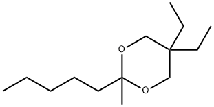 1,3-Dioxane,5,5-diethyl-2-methyl-2-pentyl-(9CI) Struktur