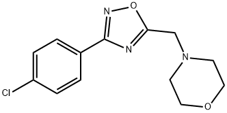 4-{[3-(4-chlorophenyl)-1,2,4-oxadiazol-5-yl]methyl}morpholine Struktur