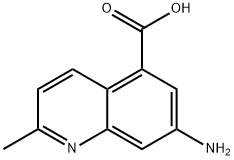 5-Quinolinecarboxylicacid,7-amino-2-methyl-(9CI) Struktur