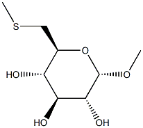 alpha-D-Glucopyranoside, methyl 6-S-methyl-6-thio- (9CI) Struktur