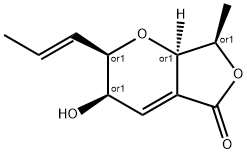 5H-Furo[3,4-b]pyran-5-one, 2,3,7,7a-tetrahydro-3-hydroxy-7-methyl-2-(1E)-1-propenyl-, (2R,3R,7R,7aR)-rel- (9CI) Struktur