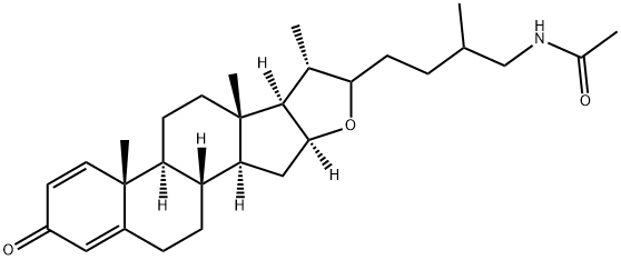 N-(3-Oxofurosta-1,4-dien-26-yl)acetamide Struktur