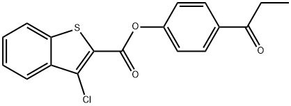 4-propionylphenyl 3-chloro-1-benzothiophene-2-carboxylate Struktur