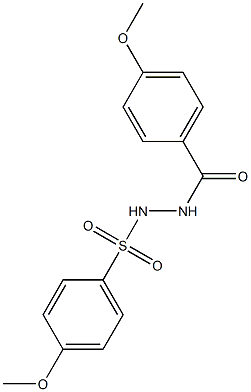 4-methoxy-N'-(4-methoxybenzoyl)benzenesulfonohydrazide Struktur